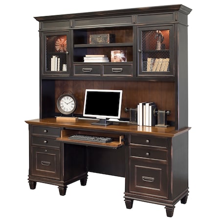 Hartford Hartford Hutch in Two Tone Distressed Black IMHF682